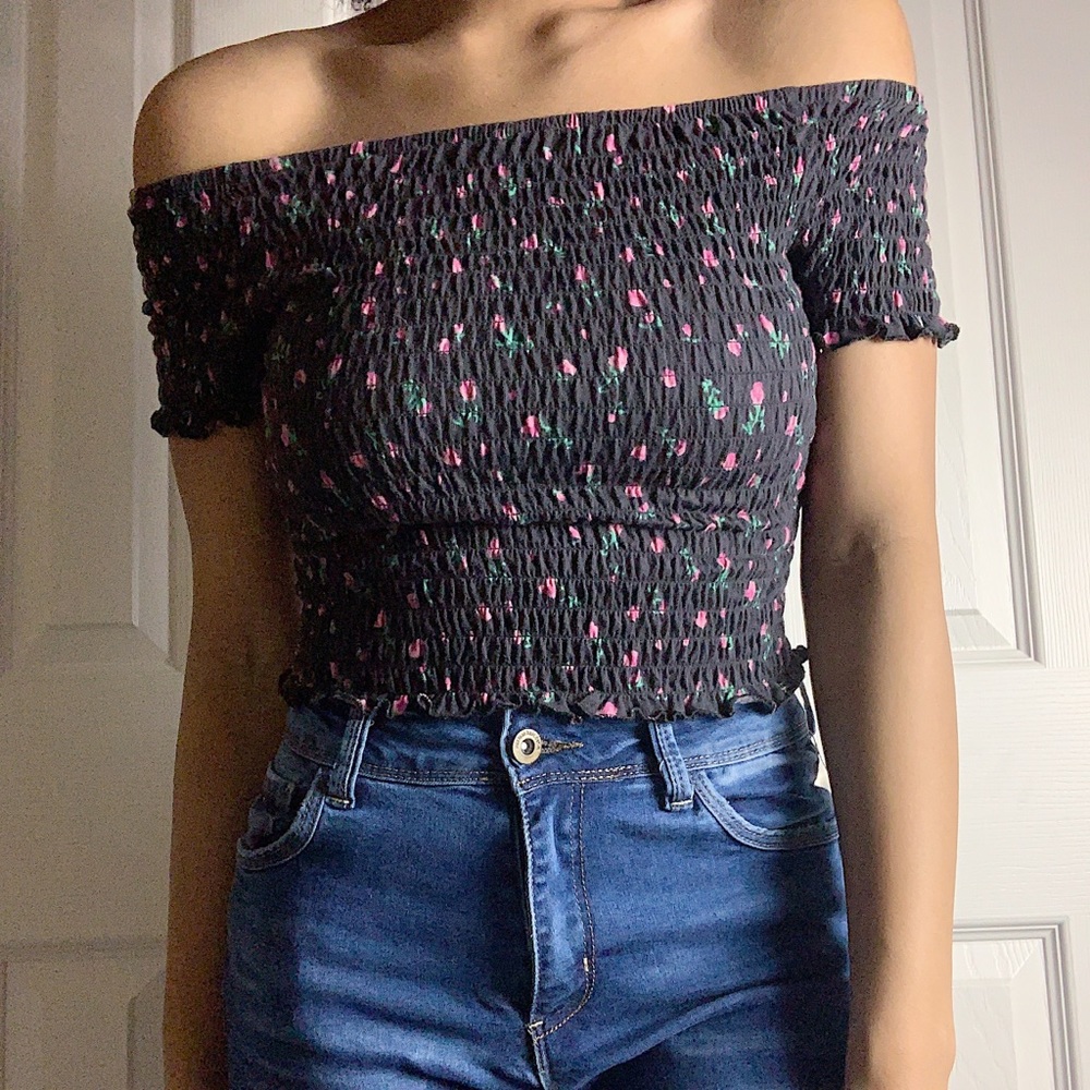 Off The Shoulder Floral Top